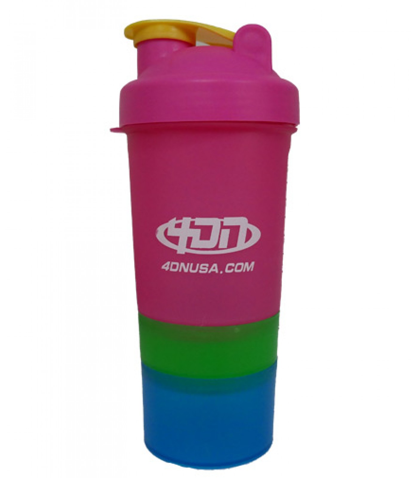 4DN Shaker Bottle Pink Green 400ml. - с отделения